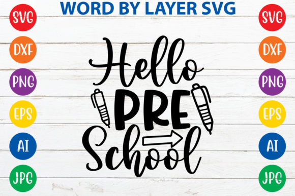 HELLO PRE SCHOOL: A Versatile Graphic Design Asset for Creative Projects